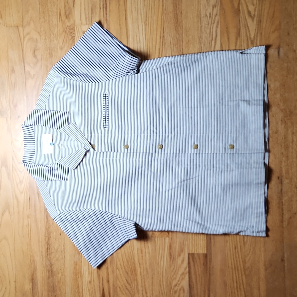 Solid & Striped short sleeve stripes button down